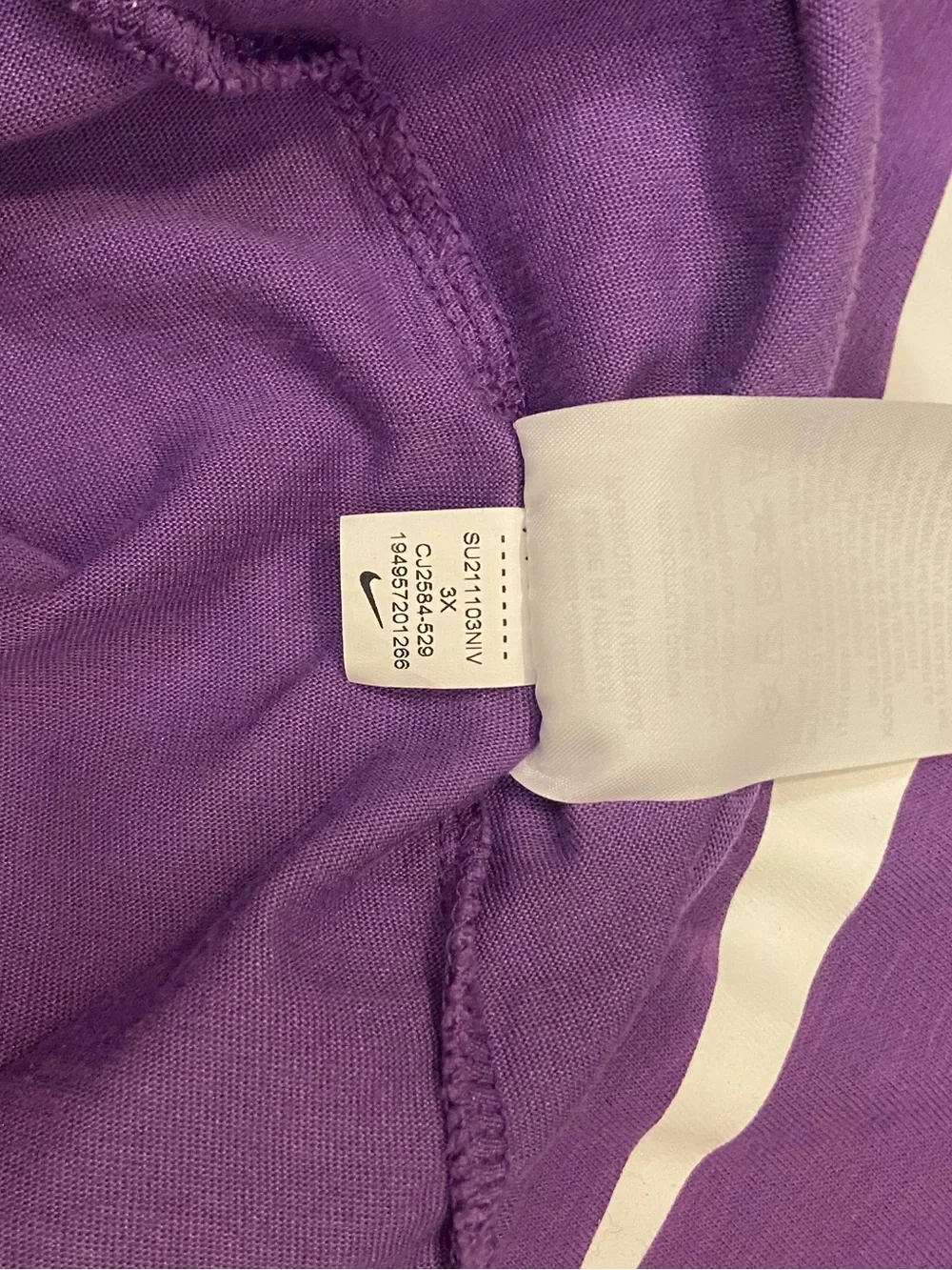 Nike Purple Swoosh Women's Plus Dri-Fit Short Sleeve Tee